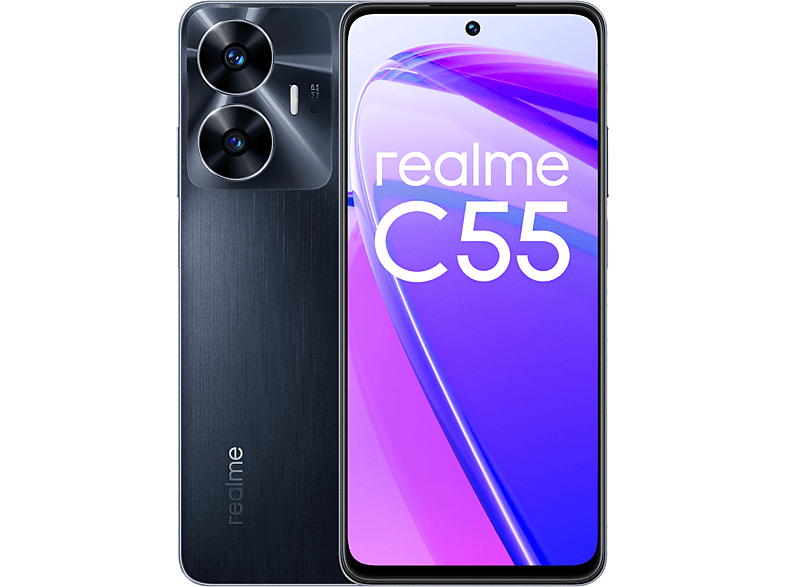 Móvil  realme C55, Negro, 256 GB, 8 GB RAM, 6.72  Full HD+, Mediatek  Helio G88 Octa Core, 5000 mAh, Android 13