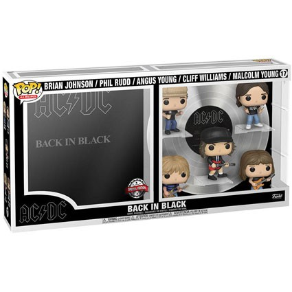 Figura Funko Pop! - AC/DC Back in Black Rock Music Album Edición especial, 23 cm de ancho, Vinilo