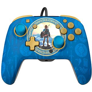 Mando - PDP Rematch Wired Zelda Hyrule Blue, Nintendo Switch, Con Cable, USB, Hyrule Blue