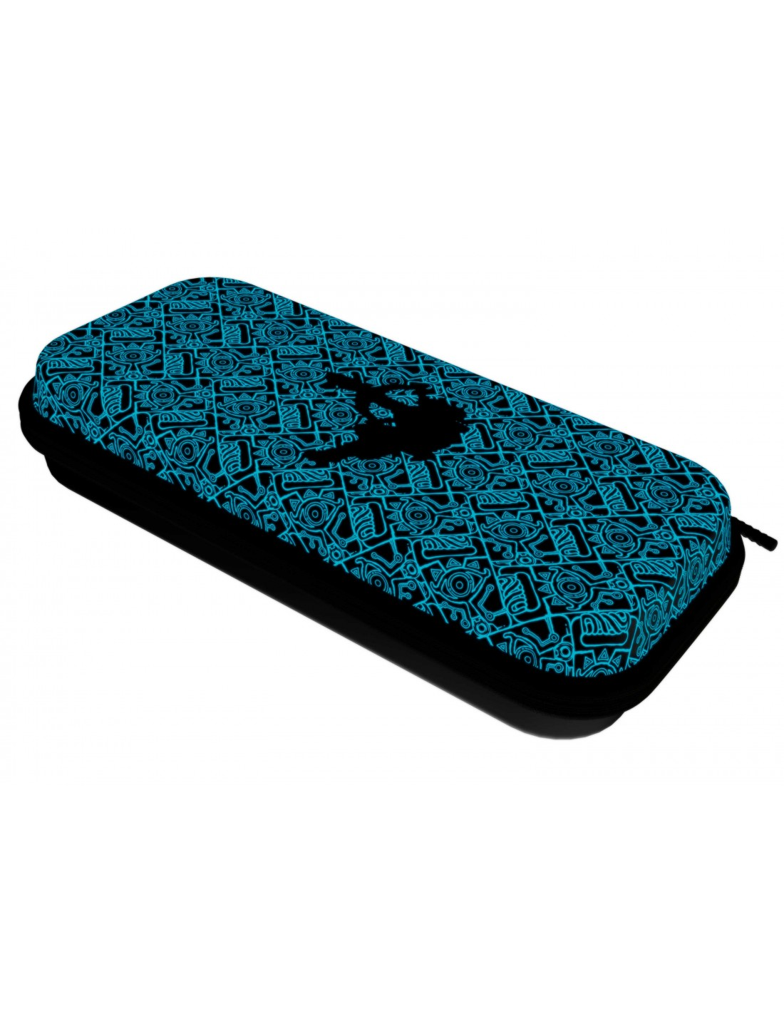 Un smartphone azul con triple cámara.
