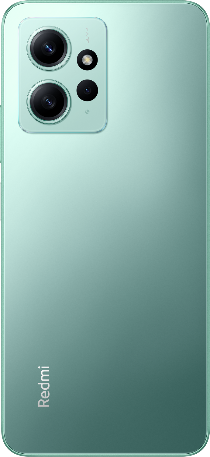 Parte trasera de smartphone verde con cámaras y logotipo Redmi.