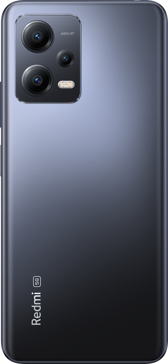 La parte trasera de un teléfono con degradado púrpura a negro con un módulo de cámara.