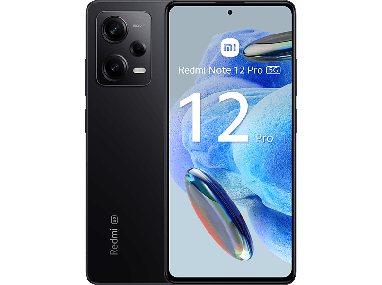 Móvil - Xiaomi Redmi Note 12 Pro 5G, Negro, 256 GB, 8 GB RAM, 6.67" AMOLED FHD+ 120Hz, MediaTek Dimensity 1080 2,6 Ghz, 5000 mAh, Android