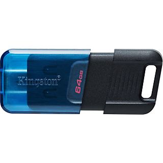 KINGSTON 64GB USB Stick DataTraveler 80 M, USB-C 3.2 Gen1, R200MB/s, Blau