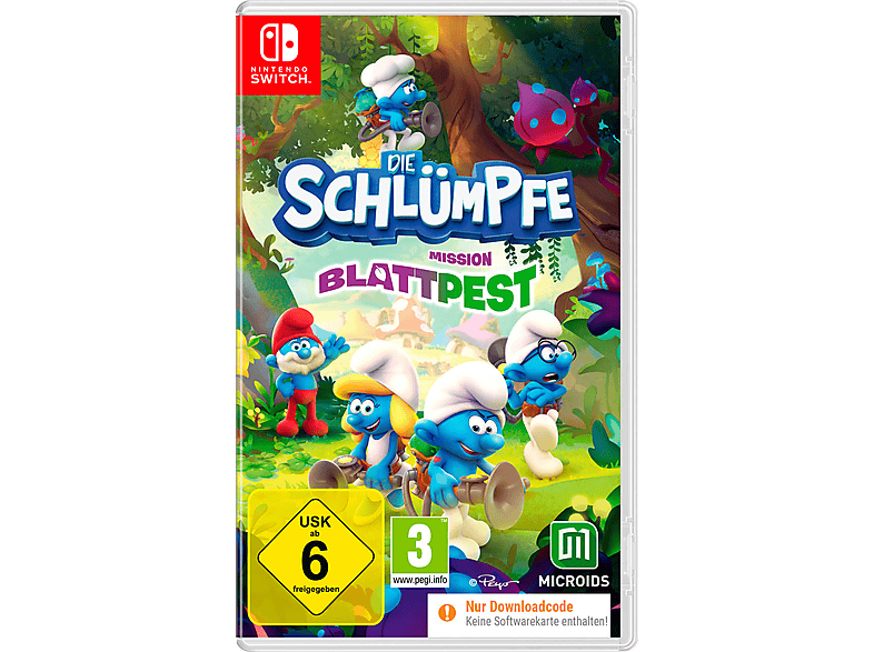 Die Schlümpfe: Mission Blattpest (Code in a Box) - Nintendo Switch [Download Code]; Videogame