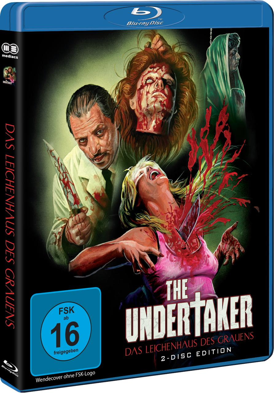 Filmcover mit schreiender Frau. Das Cover ist dunkelblau mit einem rot-weißen Titel.
