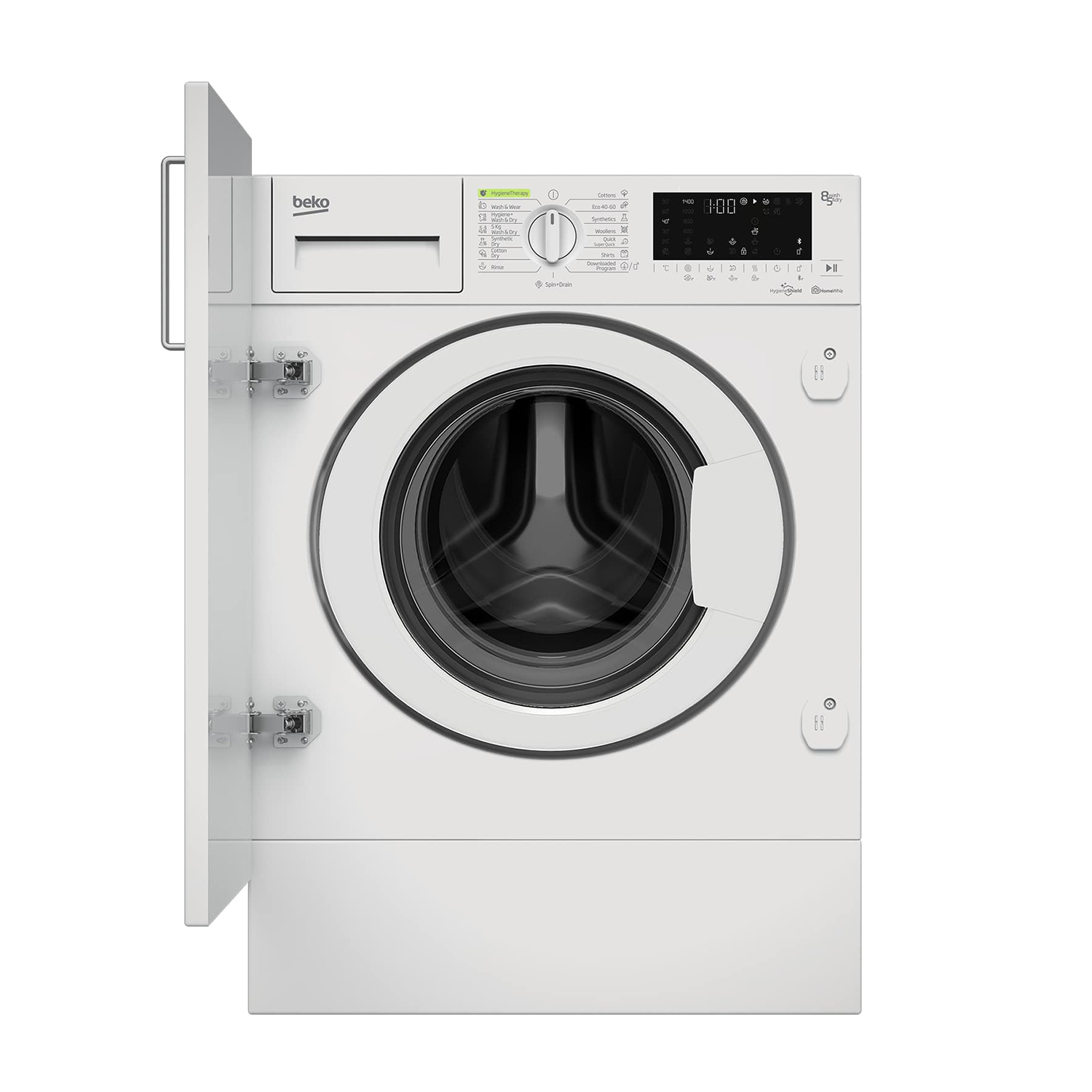 Beko Hitv8736B0Ht Lavasciuga Incasso, Caricamento frontale, 8 kg, 56 cm, Classe C