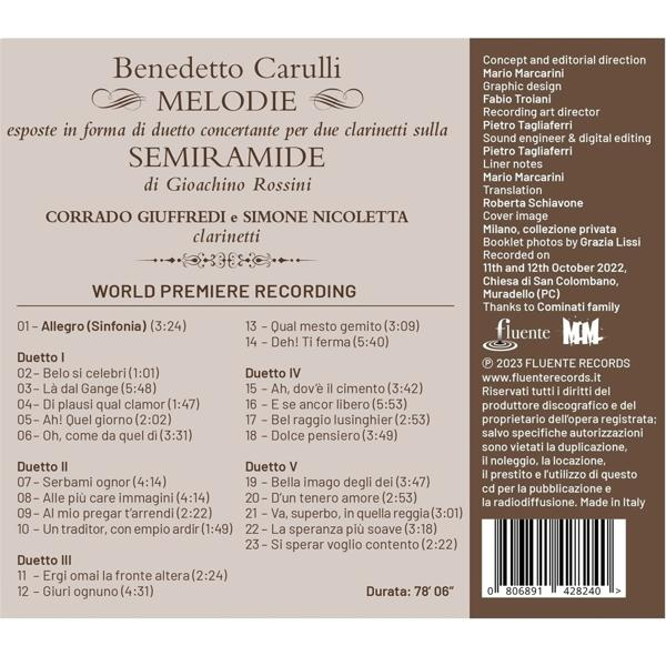 Corrado (CD) Simone Nicoletta Giuffredi - Rossini & Gioachino Melodie/Semiramide - di
