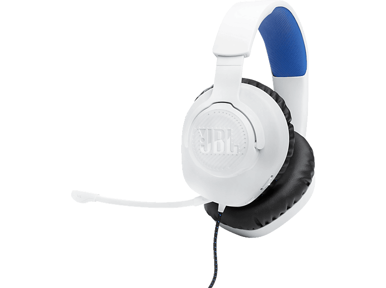 JBL Quantum 100 PWHT Over ear Gaming Headset Wei Blau MediaMarkt