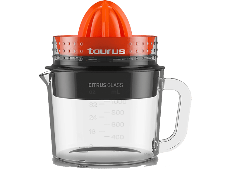 Exprimidor Taurus Citrus Glass, doble rotación, jarra de cristal, 1 litro  de capacidad, por sólo 19,48€ antes 38,00€.