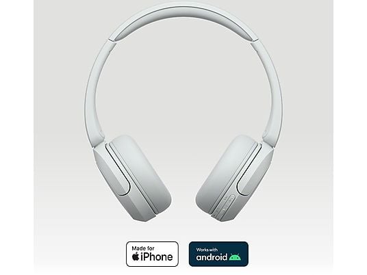 SONY WH-CH520 - Cuffie Bluetooth (On-ear, Bianco)
