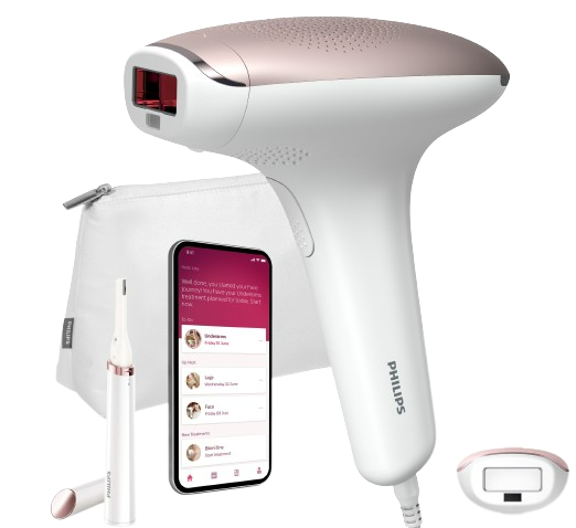 Depiladora IPL - Philips Lumea Advanced BRI920/00, Luz pulsada en casa, Cuerpo, 1 accesorio, Sensor piel, Blanco