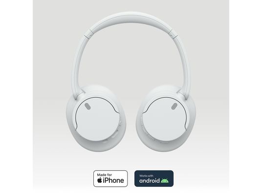 SONY WH-CH720N - Cuffie Bluetooth con cancellazione del rumore (Over-ear, Bianco)