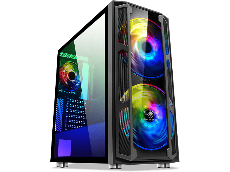 SPIRIT OF GAMER Ghost 5 ablakos számítógépház, RGB, fekete (8920RA)