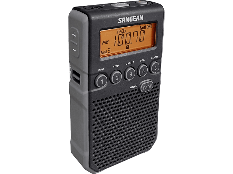 Radio portátil  Sangean WFR-27C, DAB+, FM RDS, Wi-Fi, Negro