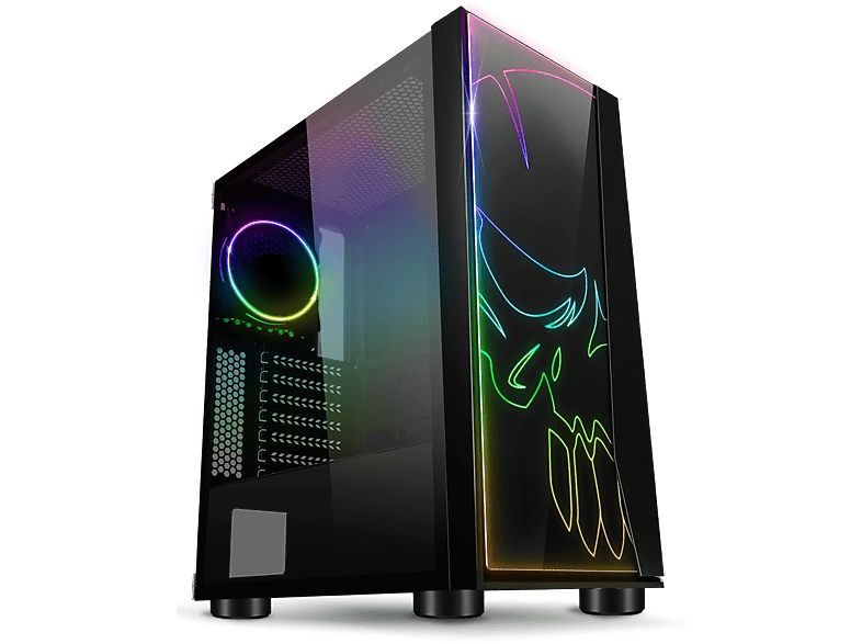 SPIRIT OF GAMER Ghost ONE ablakos számítógépház, RGB, fekete (8901RA)