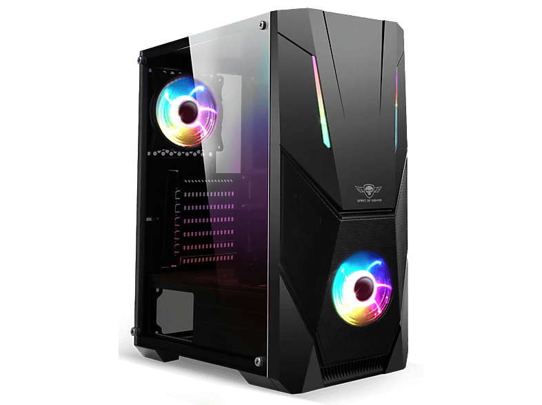 SPIRIT OF GAMER Rogue 5 ablakos számítógépház, RGB, fekete (8002RA)