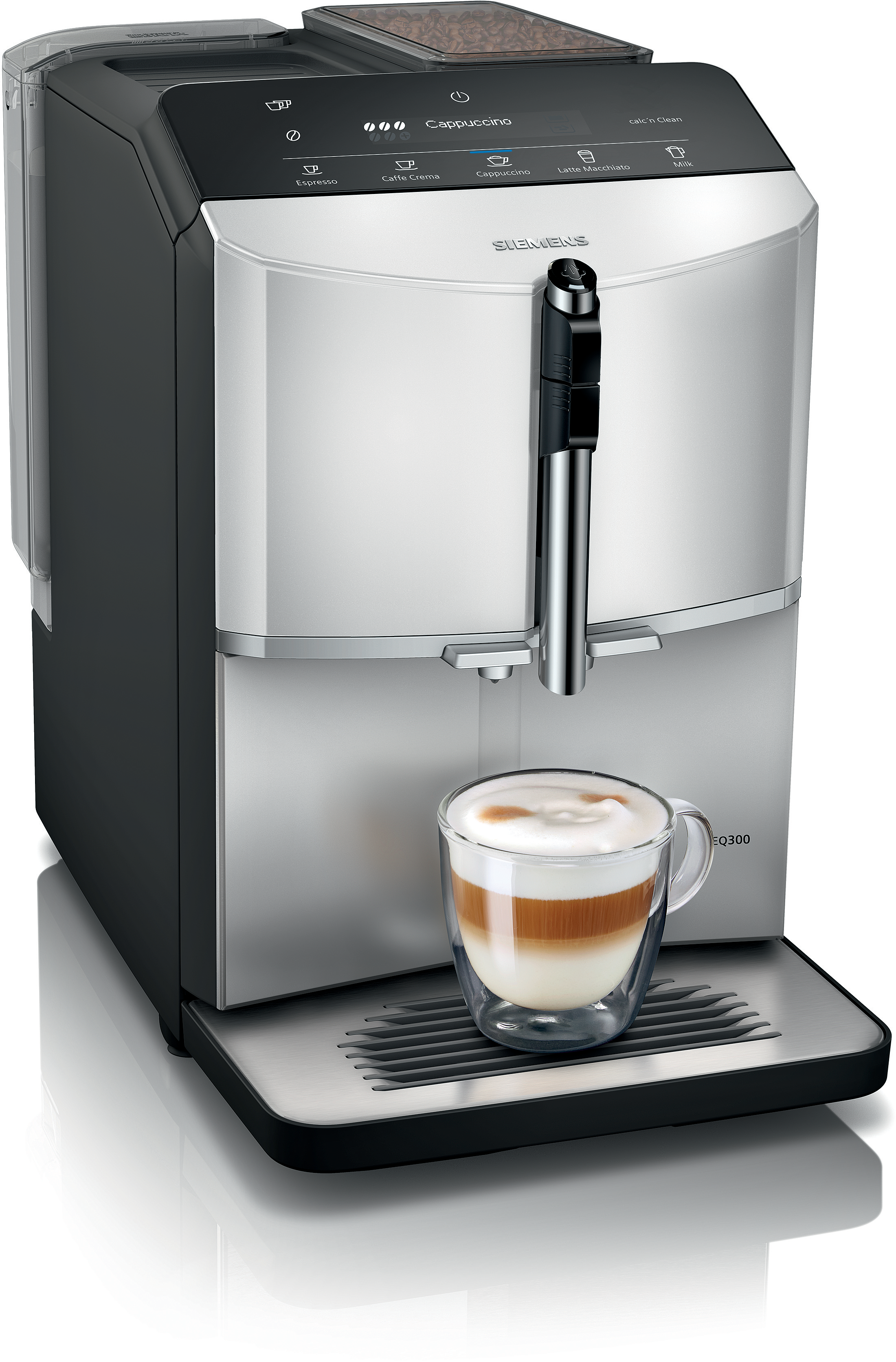 SIEMENS Volautomatisch koffiezetapparaat TF303E01, Daylight silver