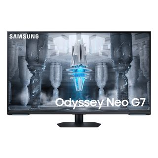 Monitor gaming - Samsung Odyssey Neo G7 LS43CG700NUXEN, 43 ", UHD, 1 ms, 144Hz, USB, Wi-Fi Integrado, Bluetooth, Blanco/Negro