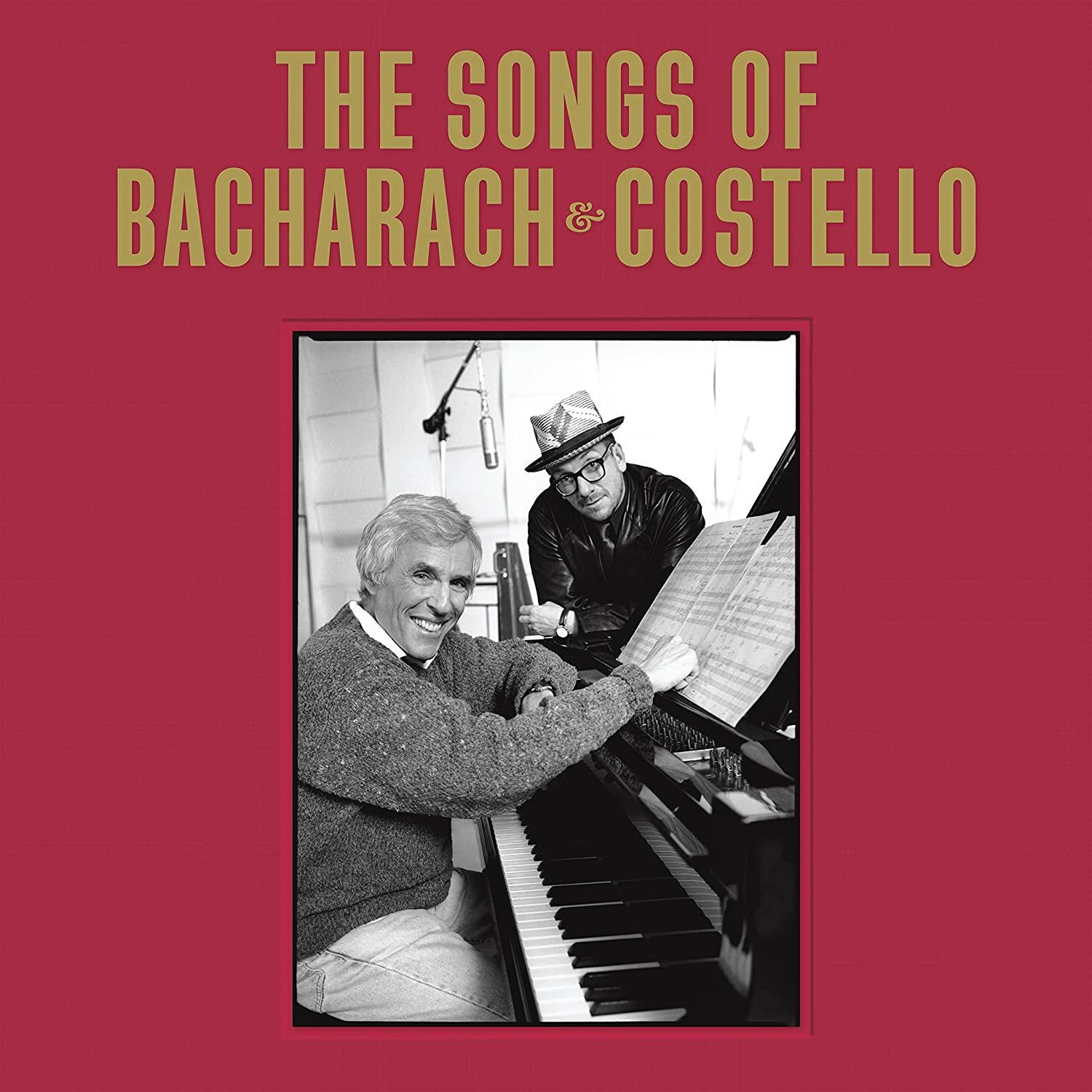 Album borító két férfival a zongoránál. Szöveg: The Songs of Bacharach & Costello. Piros háttér.