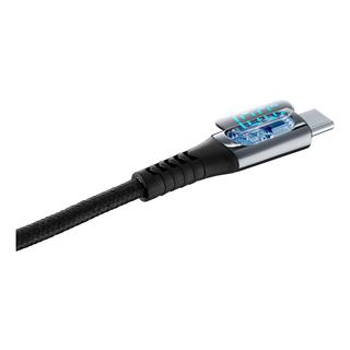 CELLULARLINE USBDATADISC2CTAB2K - Cavo da USB C a USB C con display (Nero)