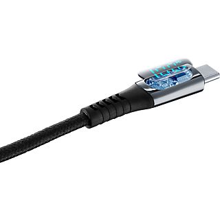 CELLULARLINE USBDATADISC2CTAB2K - Câble USB-C vers USB-C avec écran (Noir)