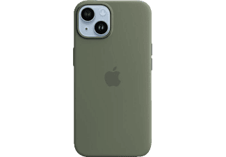 APPLE Silikon Case mit MagSafe, Backcover, Apple, iPhone 14, Oliv