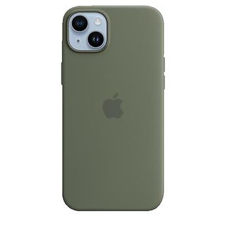 APPLE Silikon Case mit MagSafe, Backcover, Apple, iPhone 14 Plus, Oliv