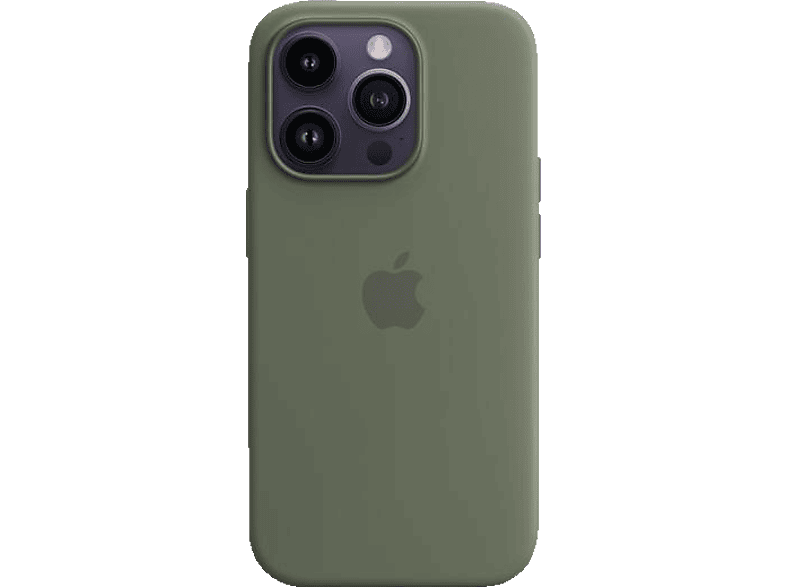 APPLE Silikon Case mit iPhone 14 Pro, Apple, Oliv Backcover, MagSafe