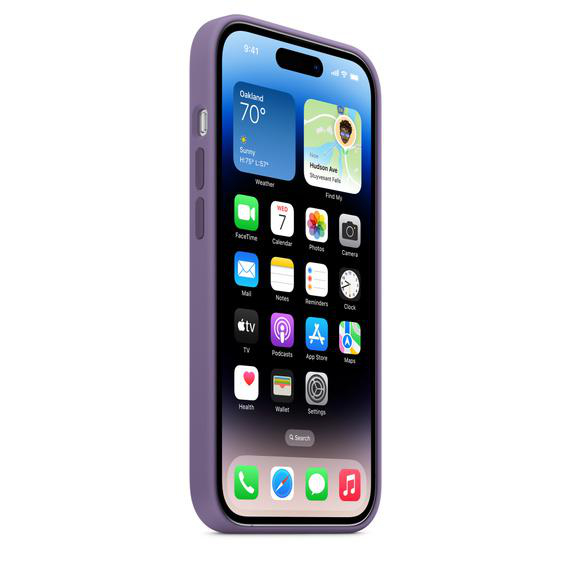 APPLE Silikon Case mit MagSafe, Backcover, Apple, iPhone 14 Pro, Iris
