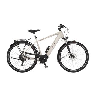 FISCHER Viator 7.0I Trekkingrad (Laufradgröße: 28 Zoll, Rahmenhöhe: 45 cm, Damen-Rad, 630 Wh, Zementgreige matt)