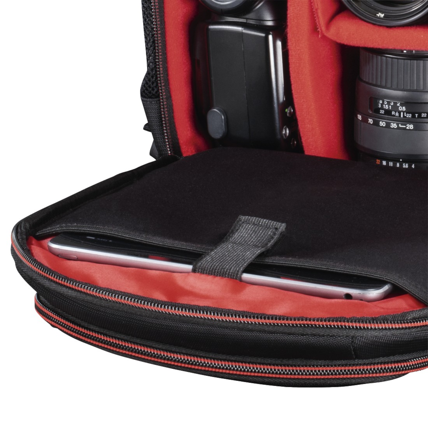 HAMA Sac à dos pour appareil photo Miami 150 5L Noir / Rouge (139856)