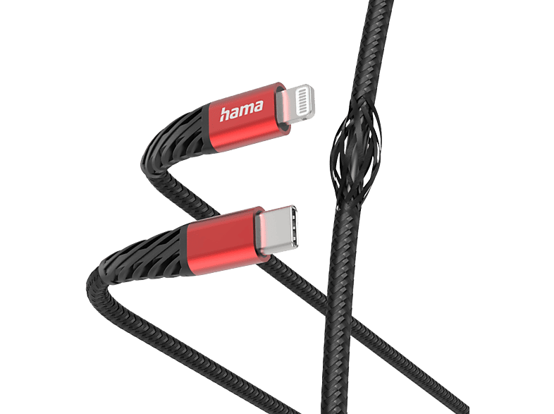 Hama Usb-c-kabel - Lightning Extreme 1.5 M Rood / Zwart (201541)