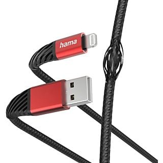 HAMA USB-kabel - Lightning Extreme 1.5 m Rood / Zwart (201538)
