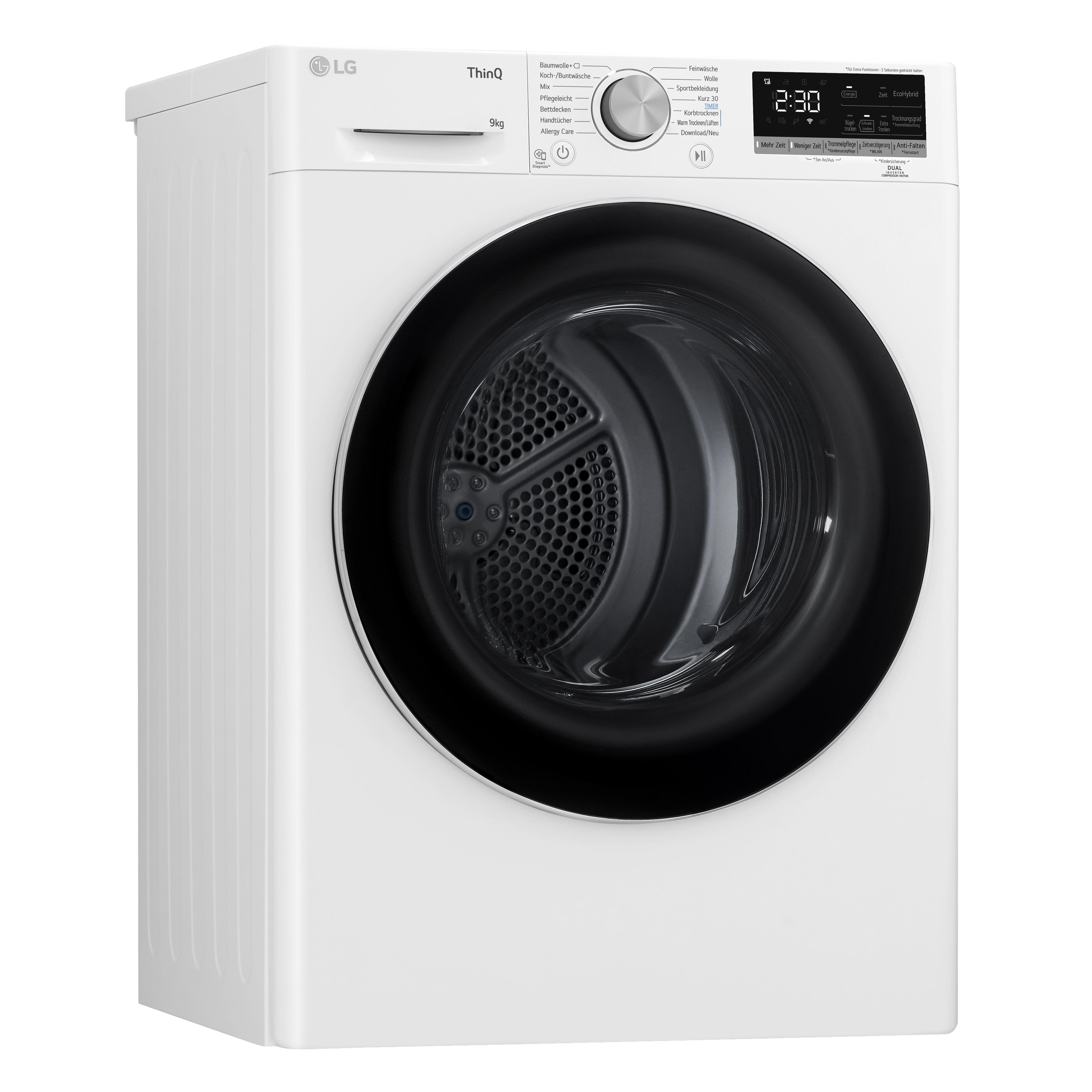 LG V5RT9N Wärmepumpentrockner (9 kg, A++, Weiß)