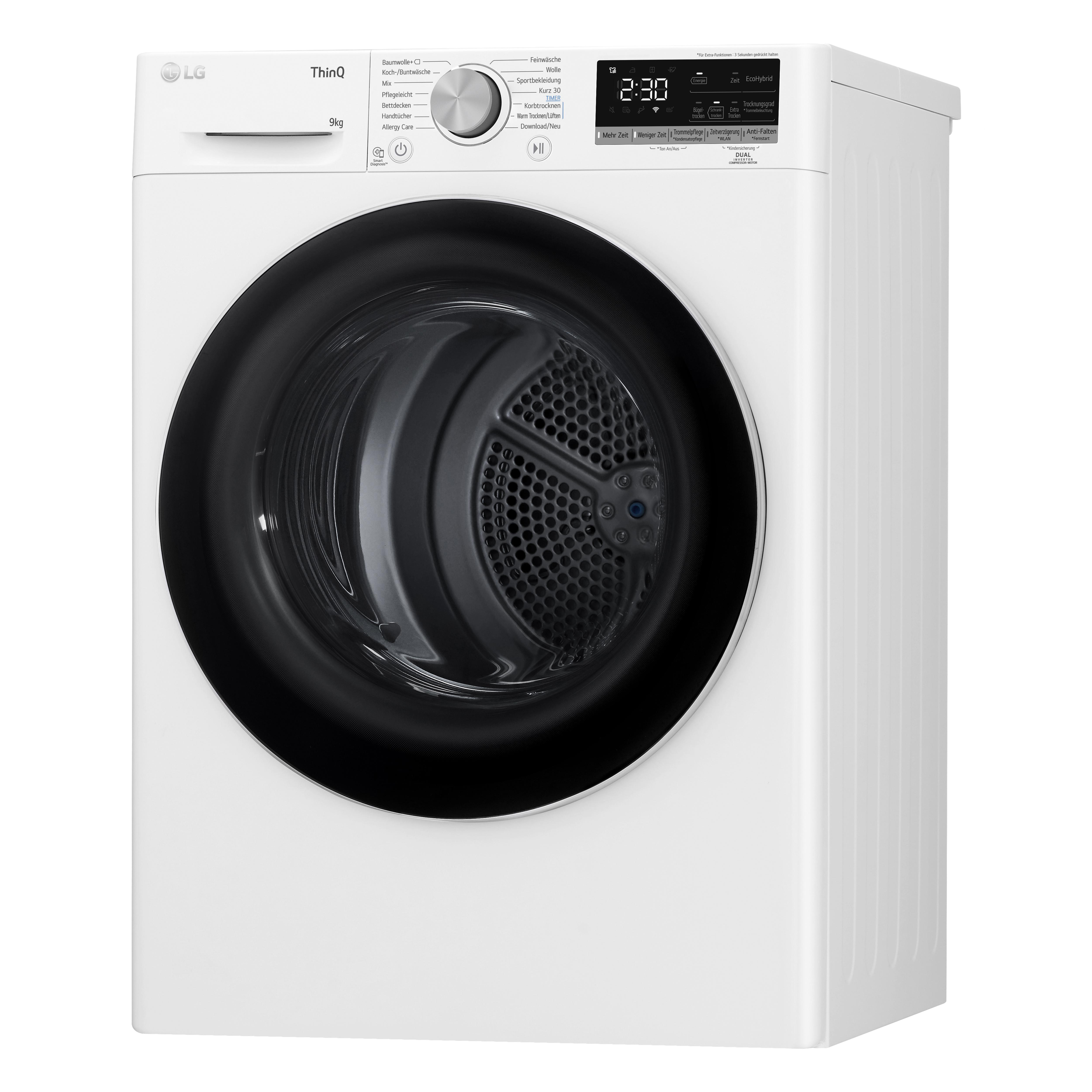 LG V5RT9N Wärmepumpentrockner (9 kg, A++, Weiß)