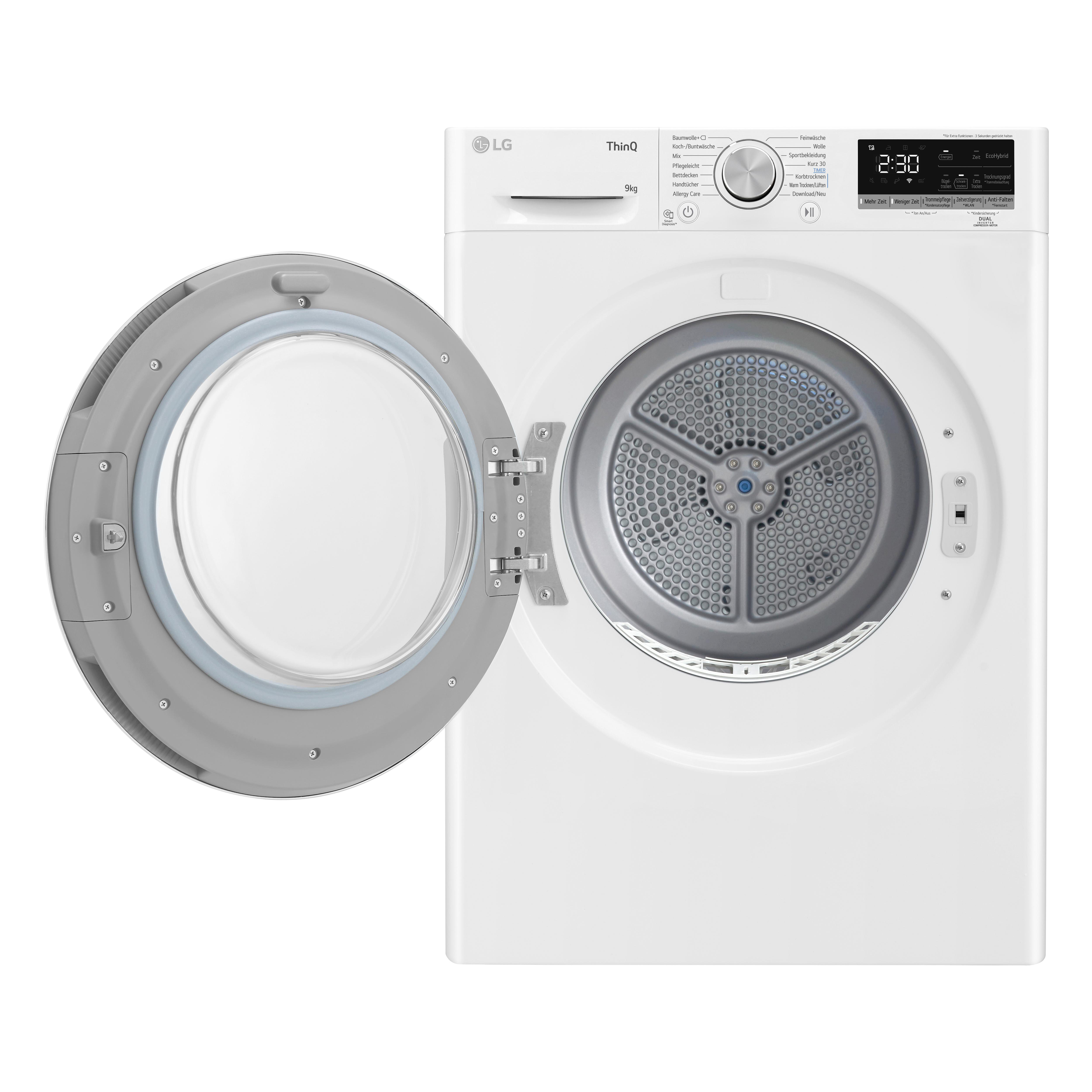 LG V5RT9N Wärmepumpentrockner (9 kg, A++, Weiß)