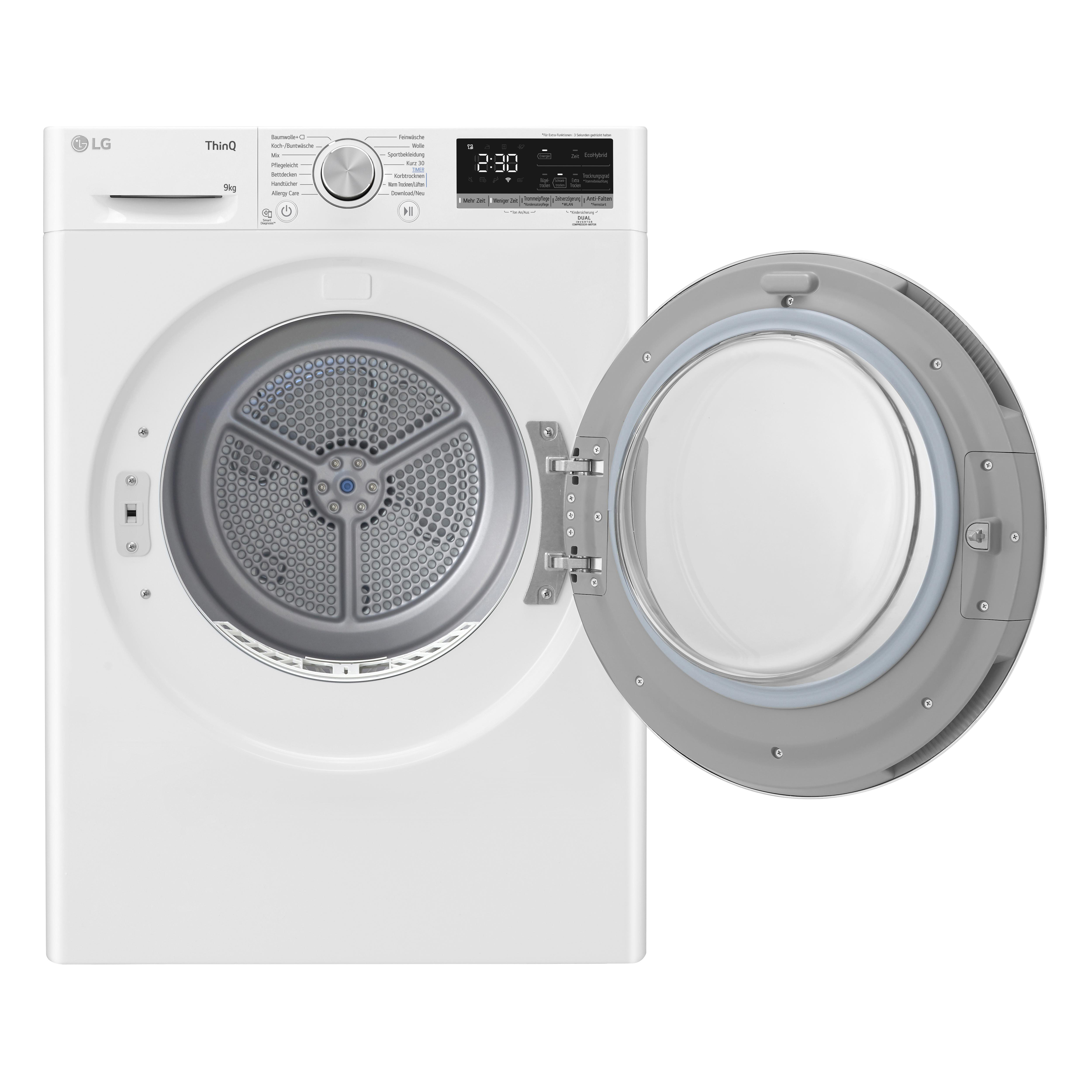 LG V5RT9N Wärmepumpentrockner (9 kg, A++, Weiß)