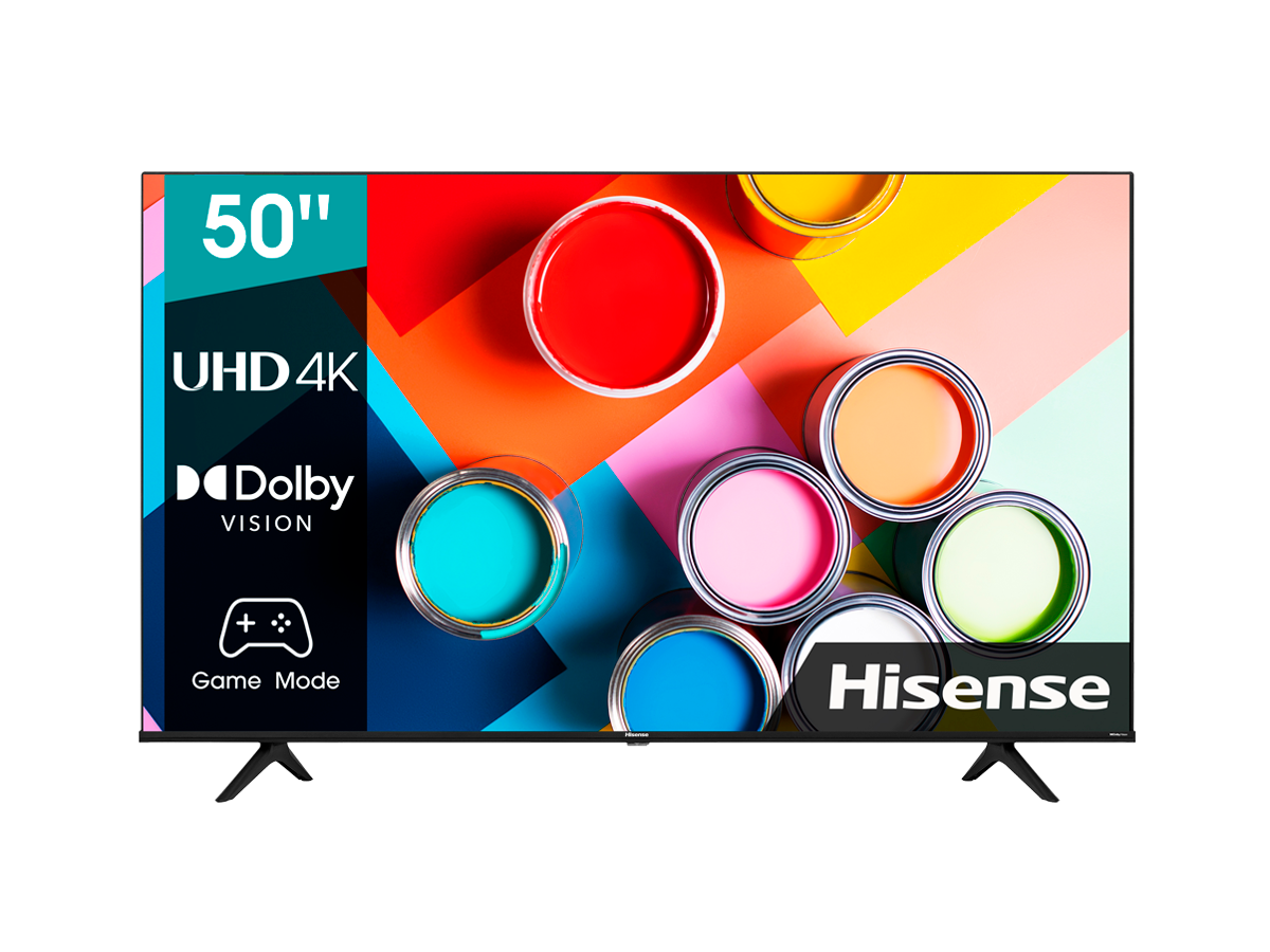 TV LED 50" - Hisense 50A6BG, 4K UHD, Smart TV, Control por voz, HDR 10, HLG, Dolby Vision y Audio, TUV, Negro