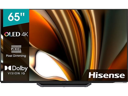 TV OLED 65" - Hisense 65A85H, UHD Premium 4K, Dolby Atmos, Smart TV, Bluetooth, Wi-Fi 6, HDMI, Control de voz, Negro