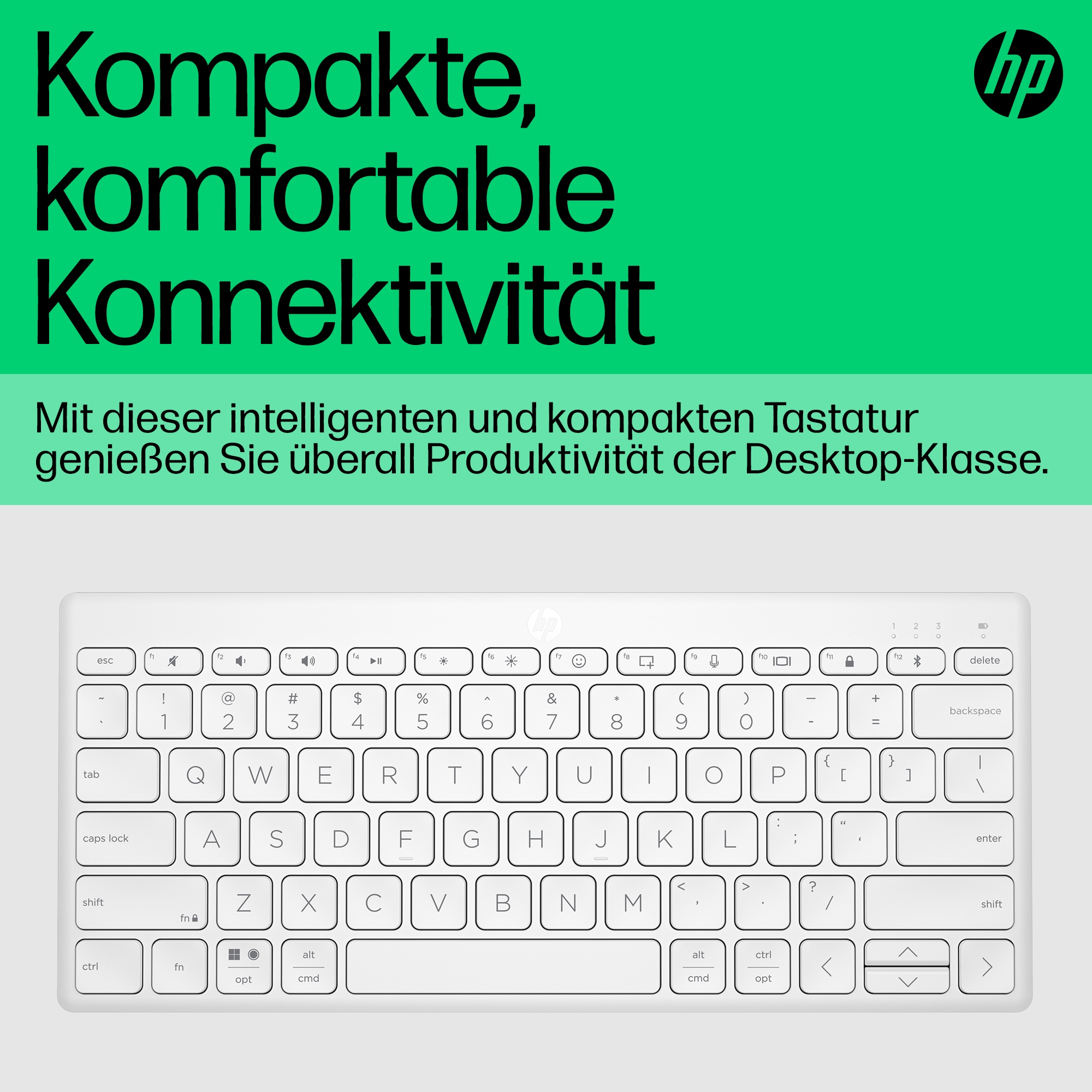 HP 350 Kompakte Bluetooth, Tastatur, Weiß Bluetooth, Mechanisch