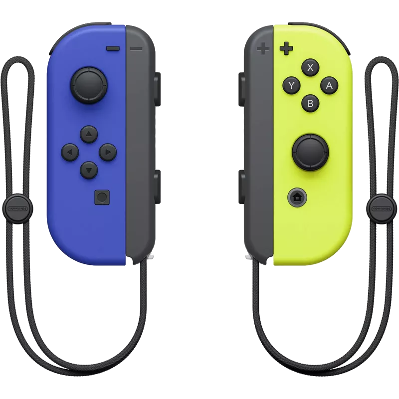 Mando - Joy-Con Set, Nintendo Switch, Izquierda y Derecha, Vibración HD, Azul y Amarillo Neón