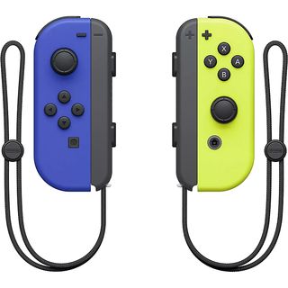 Mando Nintendo Switch - Joy-Con Set, Nintendo Switch, Izquierda y Derecha, Vibración HD, Azul y Amarillo Neón