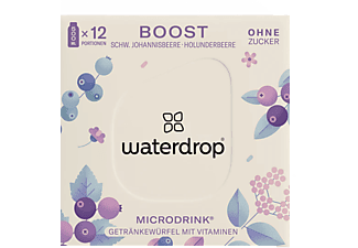 WATERDROP Microdrink Boost 12er, Schwarze Johannisbeere - Holunderbeere - Açaí