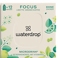 WATERDROP Microdrink Focus 12er, Limette - Grüner Kaffee - Zitronenblatt