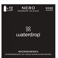 WATERDROP Microdrink Nero 12er, Brombeere - Kolanuss - Guarana