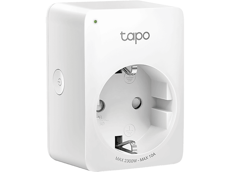 Enchufe inteligente - ‎TP-Link Tapo P100 Mini, Wi-Fi, Bluetooth 4.2, Alexa, Google, Modo Ausente, Blanco