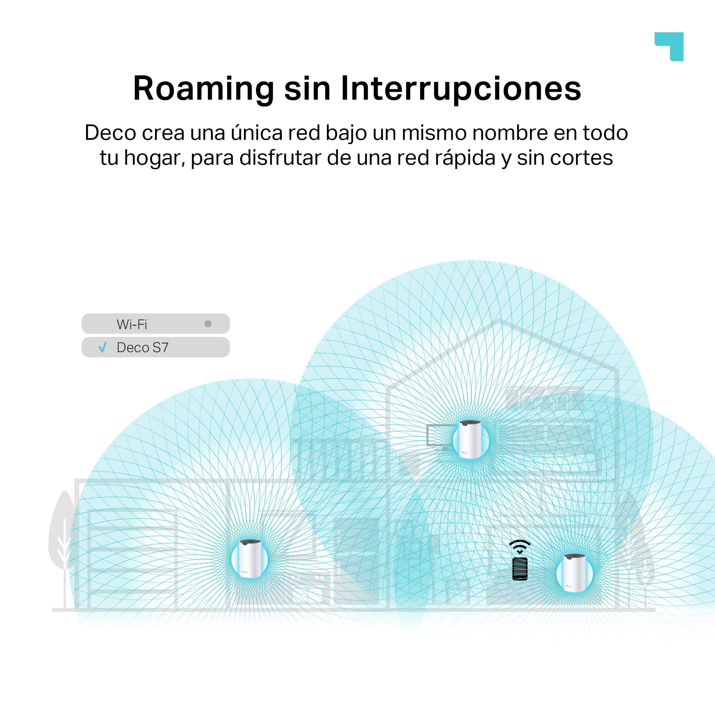 Configuración de router de red. Ilustración de tres routers y cobertura wifi. Texto en español.