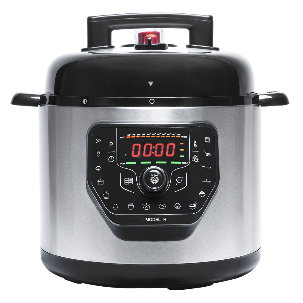 Robot de cocina - Cecotec GM Modelo H, 1000 W, 6 L, Programable 24 Horas, Tapa abatible, 11 temperaturas, 5 presiones, Inox