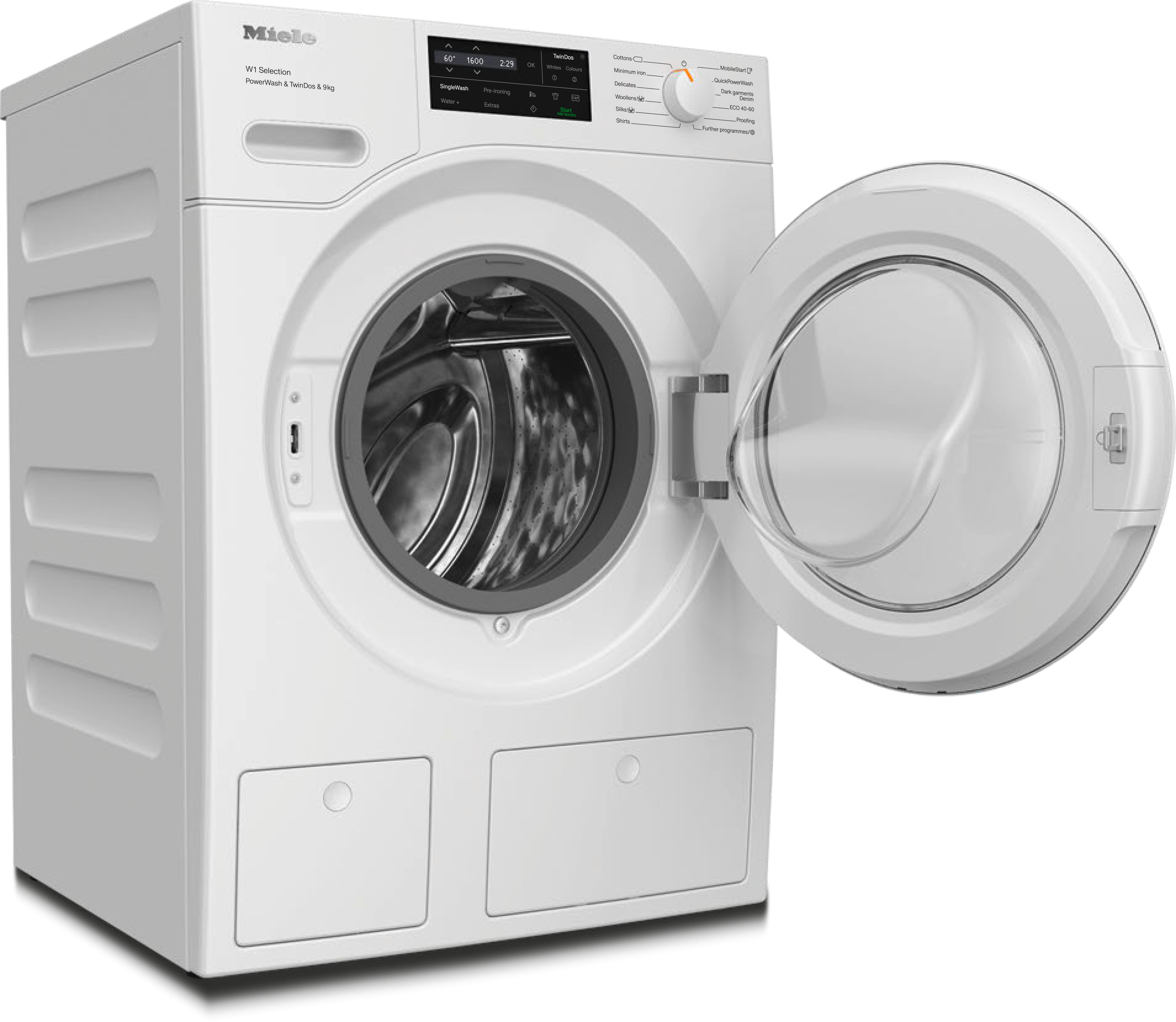 MIELE WSI863WCS EU1 Elöltöltős mosógép 9kg, TwinDos, QuickPowerWash
